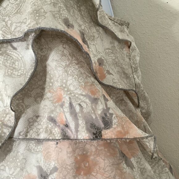 Maurices Cream Ruffled Asymmetrical Blouse - Picture 4 of 12